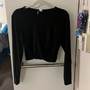 Black H&M Divided Long Sleeve Top